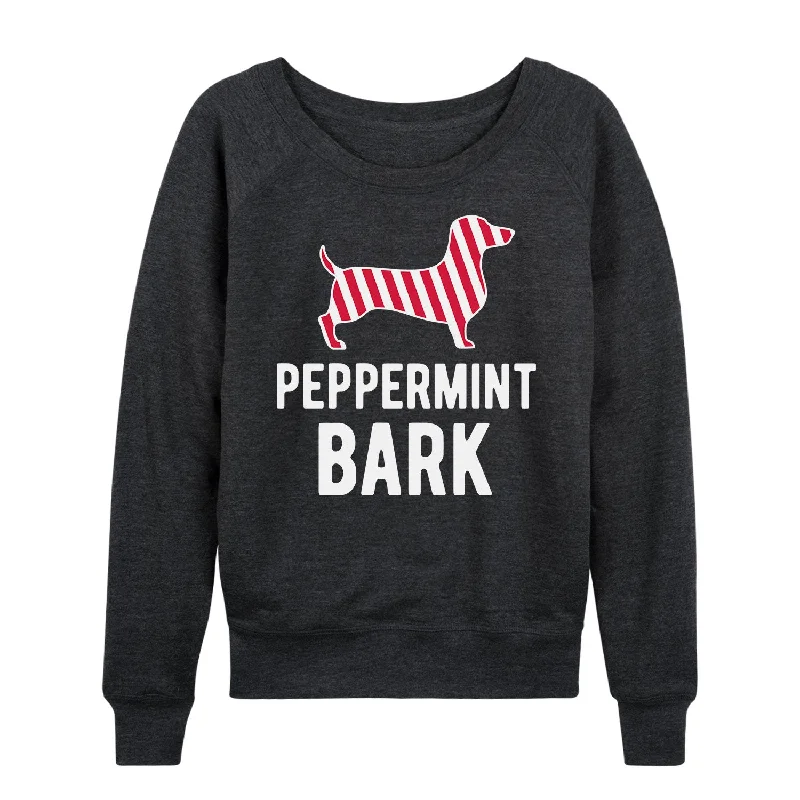 Peppermint Bark Womens French Terry Pullover Short Sleeve Top