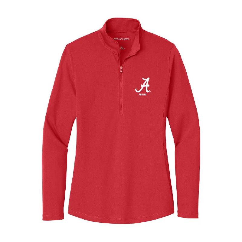 Alabama - NCAA Women's Gymnastics : Shania Adams - Women's Lightweight Quarter Zip Jacket Fleece Fabric Down Fabric Feather Fabric