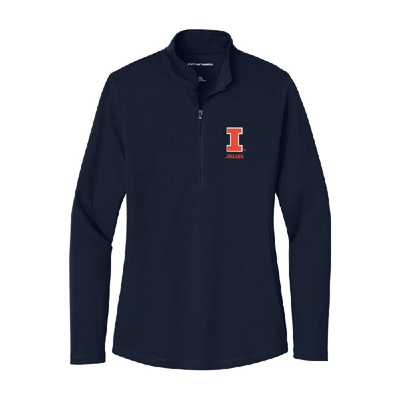 Illinois - NCAA Women's Gymnastics : Tali Joelson - Women's Lightweight Quarter Zip Jacket Tiered Jacket Buttoned Jacket Zippered Jacket