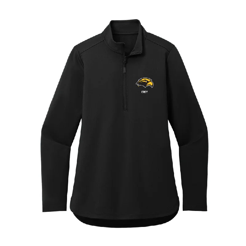 Southern Miss - NCAA Women's Track & Field : Corinne Croy - Women's Premium Quarter Zip Jacket Nylon Fabric Polyester Fabric Spandex Fabric