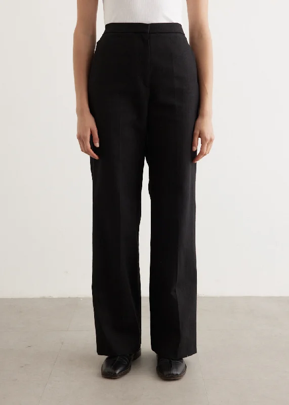 Zora Tailored Straight Trousers Trousers stylish elegant