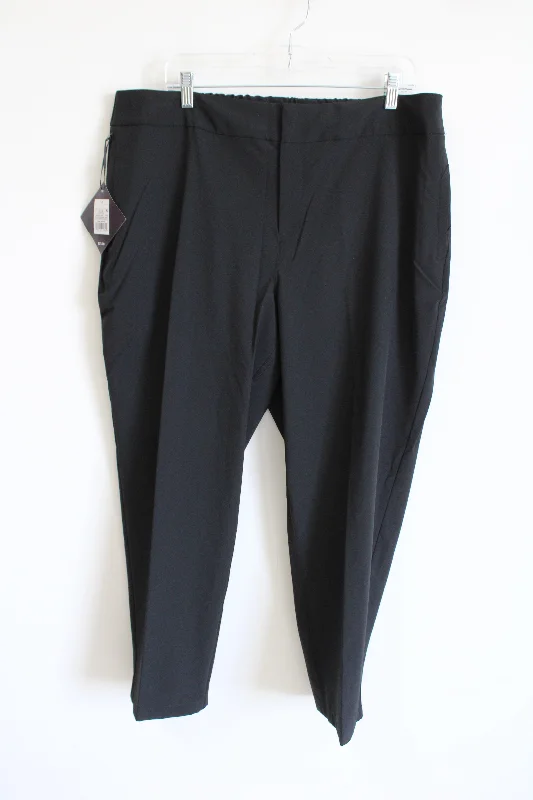 NEW Ava & Viv Loose Black Trouser Pants | 1X Trousers Travel Practical