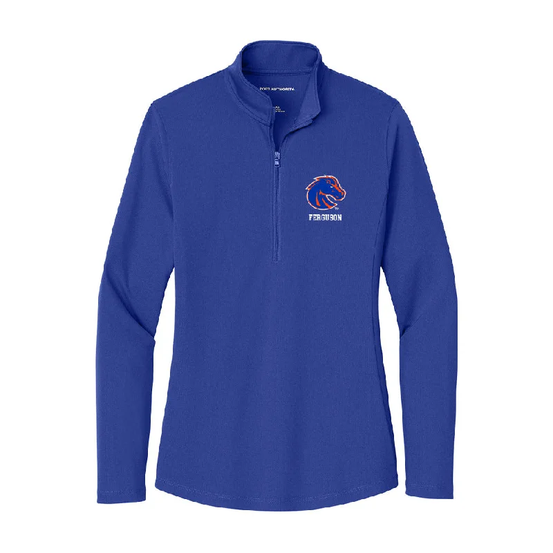 Boise State - NCAA Women's Gymnastics : Anna Ferguson - Women's Lightweight Quarter Zip Jacket Hoodie Zip-Up Jacket Button-Up Jacket