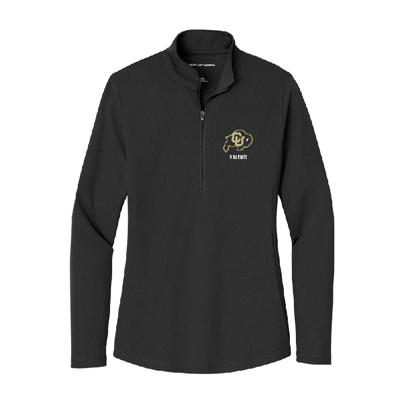 Colorado - NCAA Women's Track & Field : Whitney Valenti - Women's Lightweight Quarter Zip Jacket Chenille Jacket Brocade Jacket Lace Jacket