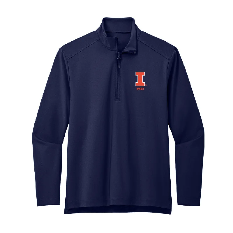 Illinois - NCAA Women's Gymnastics : Arielle Ward - Premium Quarter Zip Jacket Print Jacket Jacquard Jacket Embroidered Jacket