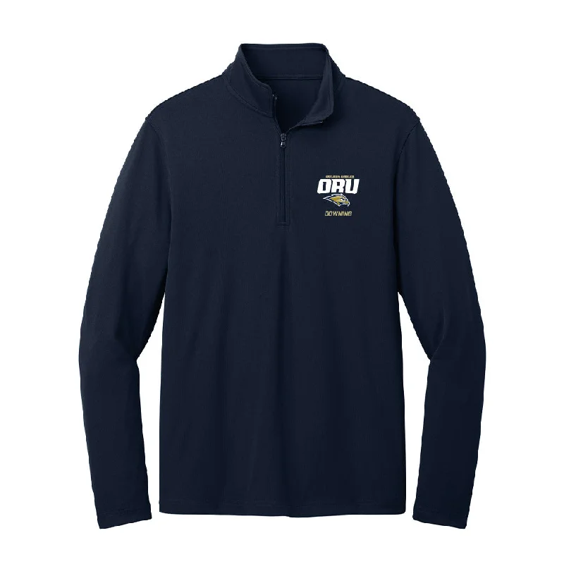 Oral Roberts - NCAA Women's Track & Field : Destiny Downing - Lightweight Quarter Zip Jacket Welt Pockets Slit Pockets Flap Pockets