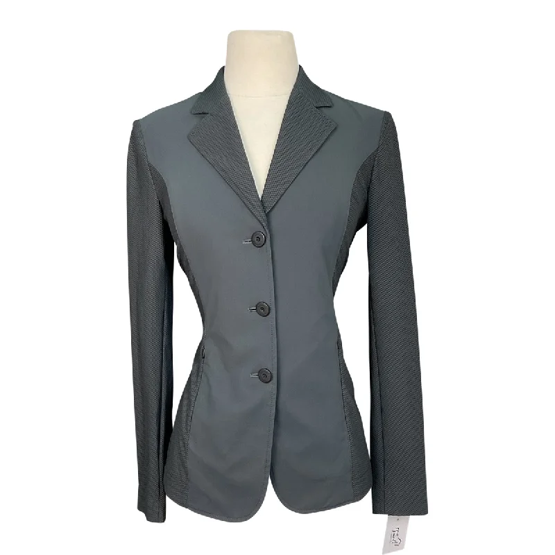 RJ Classics 'Harmony' Mesh Show Jacket in Grey - Women's 8R Boat Neck Shawl Collar Notched Collar