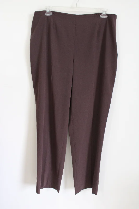 Evan-Picone Brown Trouser Pant | 18W Trousers chic elegant