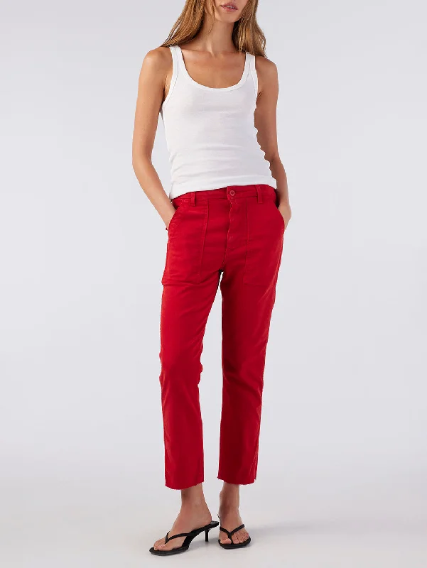 Easy Army Trouser - Cherry Trousers fashionable chic