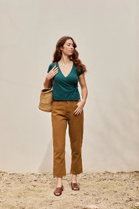 Juliet Trousers Momfit mustard Trousers Cargo pockets