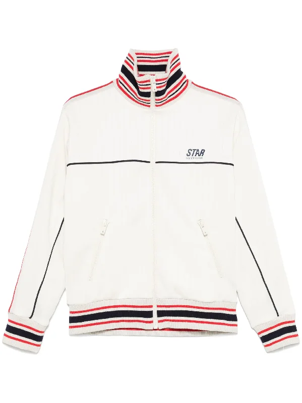 striped-trim jacket V-Neck Jacket Boat Neck Jacket Square Neck Jacket