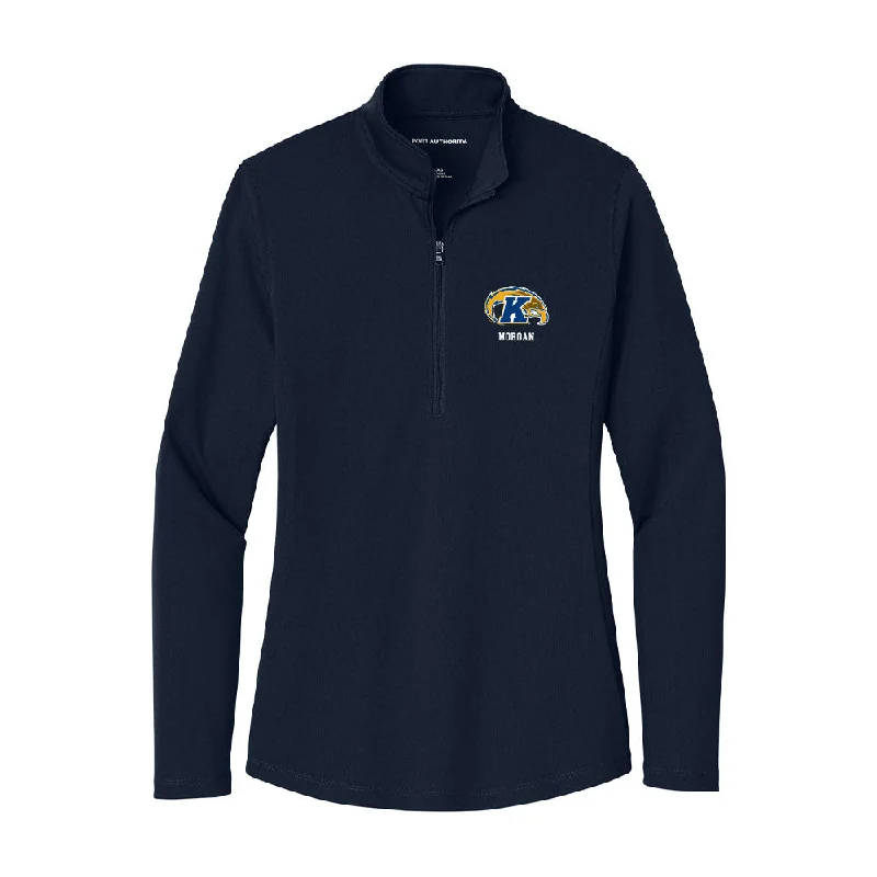 Kent State - NCAA Women's Gymnastics : Ashley Morgan - Women's Lightweight Quarter Zip Jacket One-Shoulder Jacket Off-the-Shoulder Jacket Asymmetrical Jacket