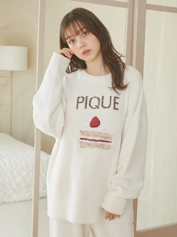 Cake Jacquard Pullover Tapered Sleeve Pullover