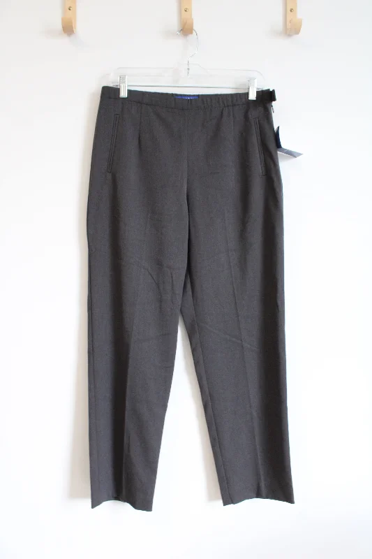 NEW J.H. Collectibles Stretch Gray Trouser Pants | 10 Petite Trousers Low Rise Relaxed