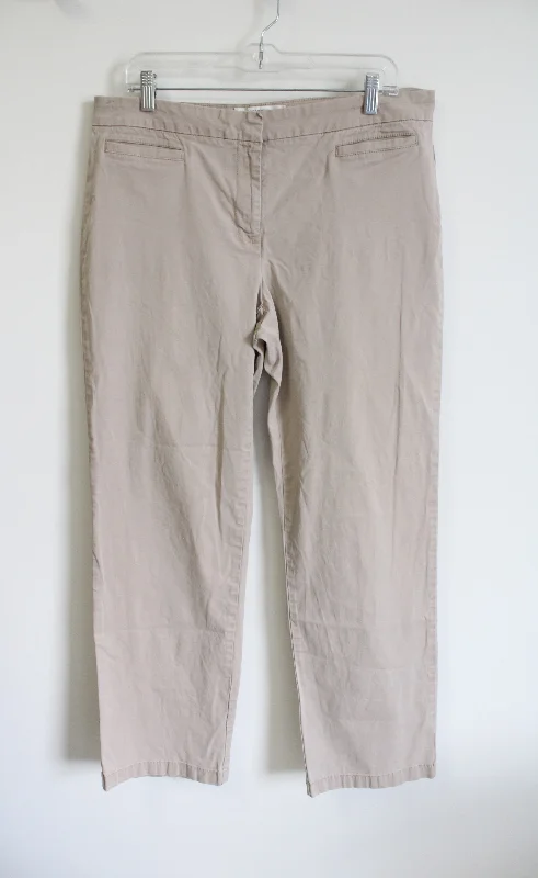 Liz Claiborne Klute Khaki Trouser Pants | 14 Trousers Yoga Stretchy