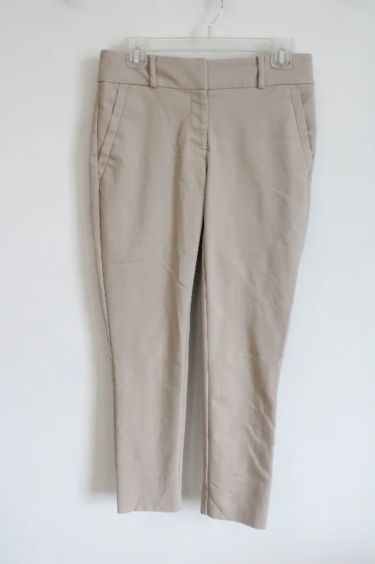 LOFT Skinny Ankle Khaki Trouser Pants | 4 Cropped Trousers Casual Linen