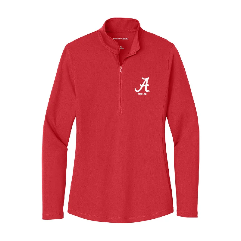 Alabama - NCAA Women's Gymnastics : Natalia Pawlak - Women's Lightweight Quarter Zip Jacket Knit Fabric Woven Fabric Fleece Fabric