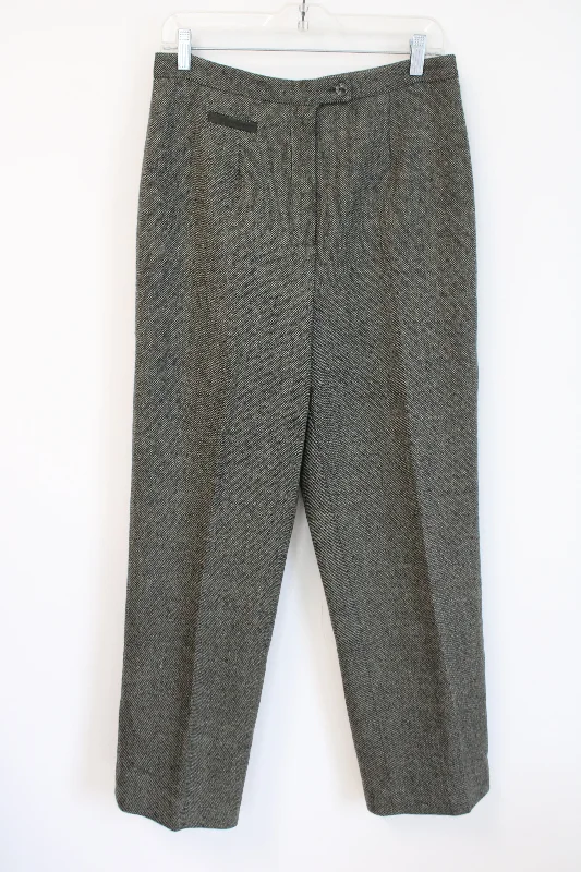 Codradc Collection Green Wool Trouser Pant | 10 Chinos Cotton Straight Leg