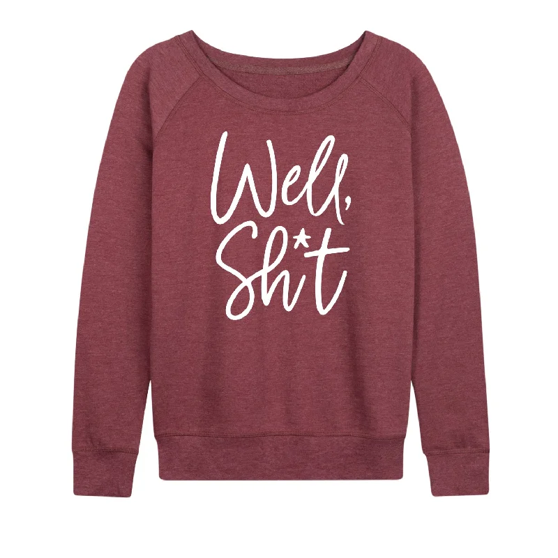 Well Shit Womens French Terry Pullover High Neck Pullover