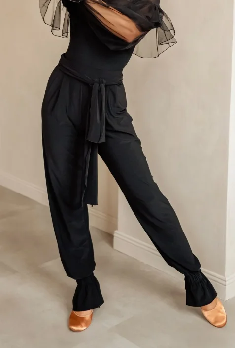 Fashion Dance Ladies Trousers Model WP308GR in Black Trousers Leisure Comfortable