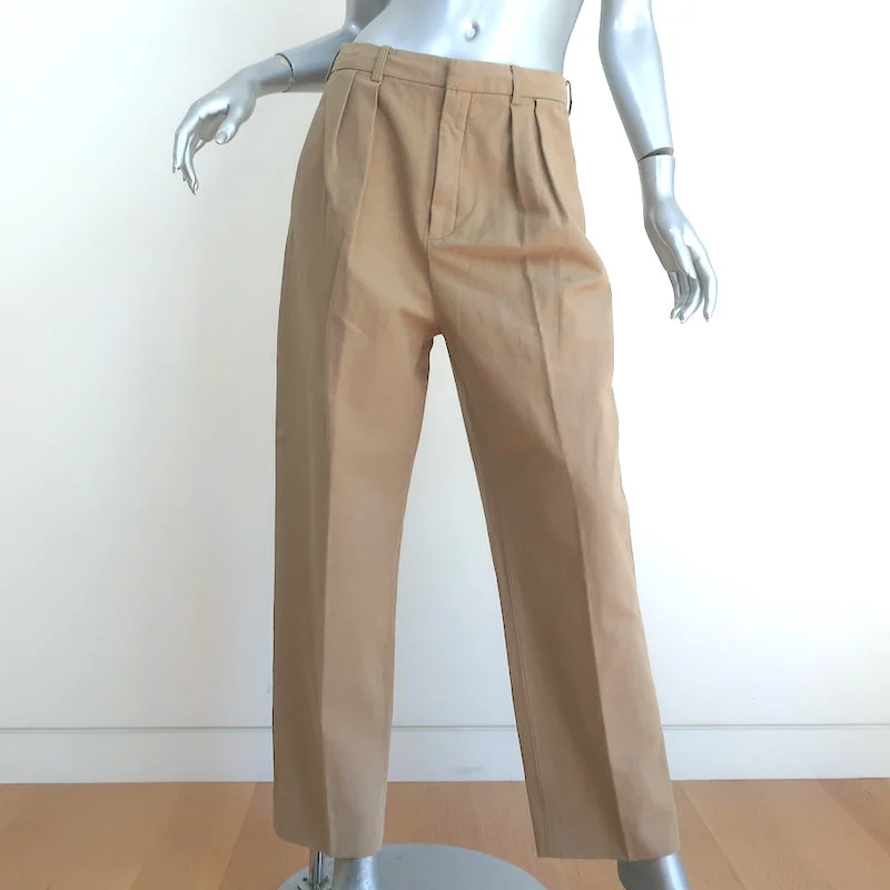 THE GREAT The Maker Trousers Brush Beige Cotton Size 29 NEW Trousers stylish elegant