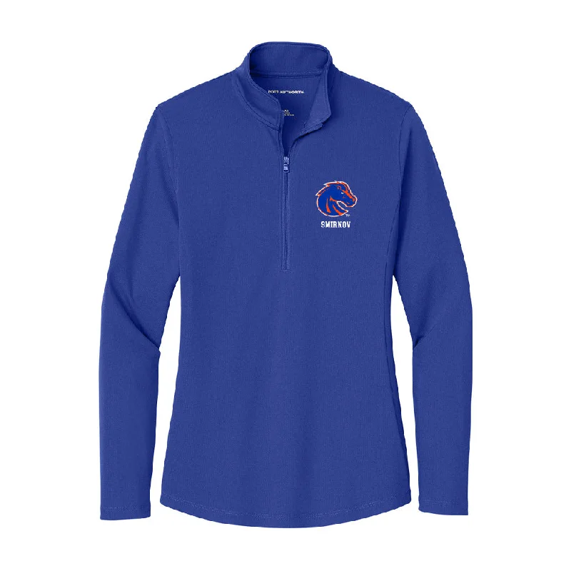 Boise State - NCAA Women's Gymnastics : Victoria Smirnov - Women's Lightweight Quarter Zip Jacket Anorak Shell Jacket Lightweight Jacket