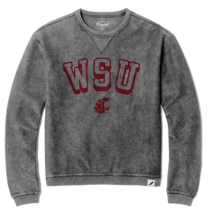 Graphite Gray WSU Pullover Timber Crew Cap Sleeve Casual