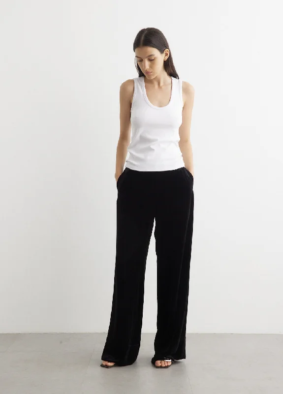 Wide Velvet Trousers Trousers Velvet Soft