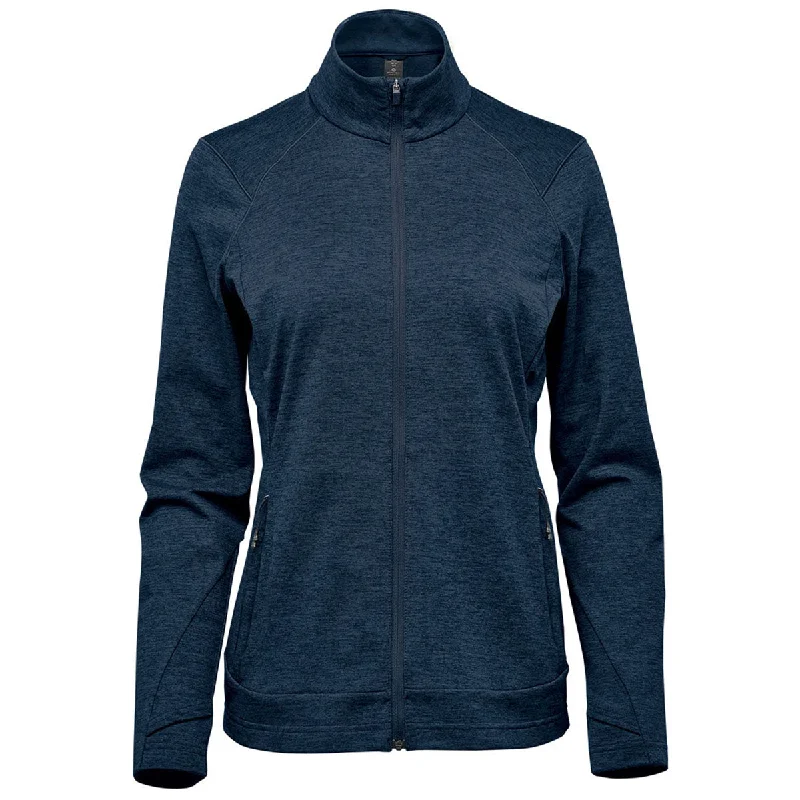 Stormtech Women's Dark Navy Heather Treeline Performance Jacket A-Line Jacket Boat Neck Shawl Collar