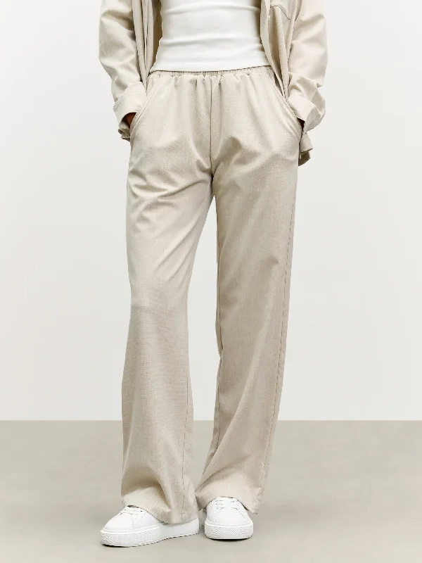 Womens Pull On Trouser in Stone Trousers practical durable