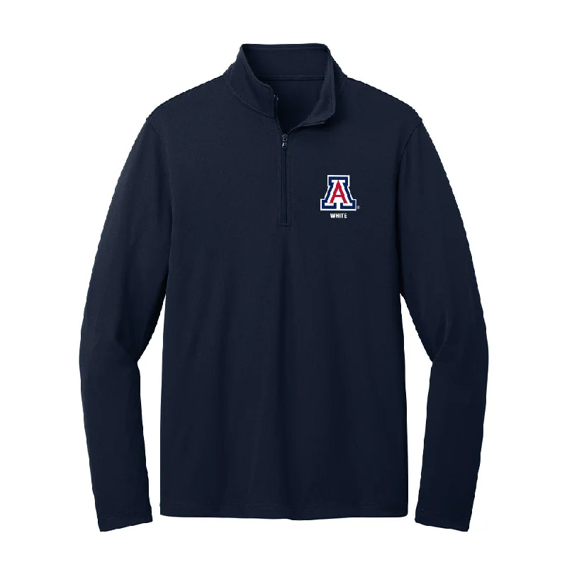 Arizona - NCAA Women's Gymnastics : Teagan White - Lightweight Quarter Zip Jacket Hooded Jacket Caped Jacket Shawl Collar Jacket