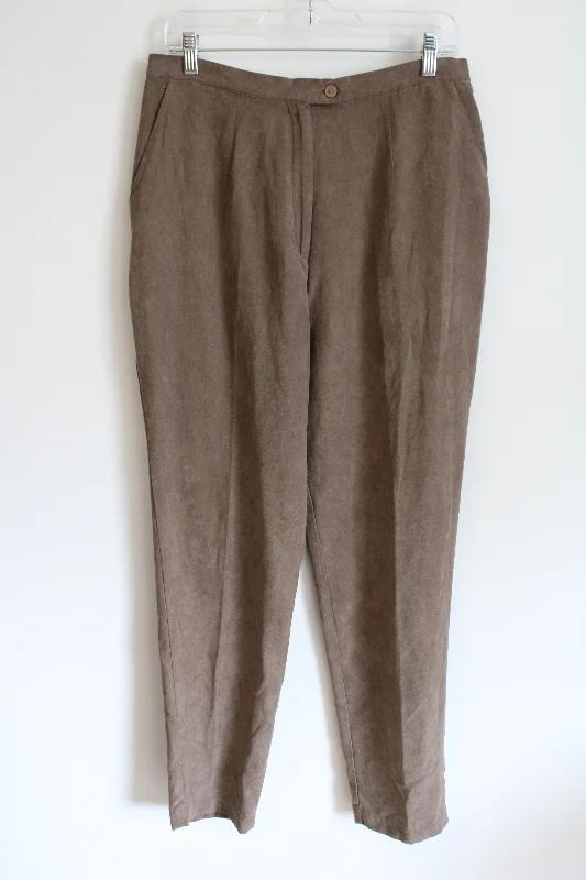 Paul Harris Design Brown Suede Trouser Pants | 12 Trousers Canvas Durable