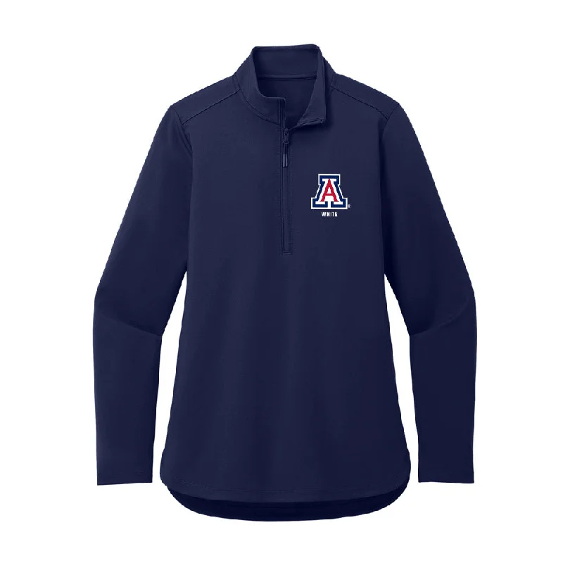 Arizona - NCAA Women's Gymnastics : Teagan White - Women's Premium Quarter Zip Jacket Notch Collar Jacket Peter Pan Collar Jacket Cowl Neck Jacket