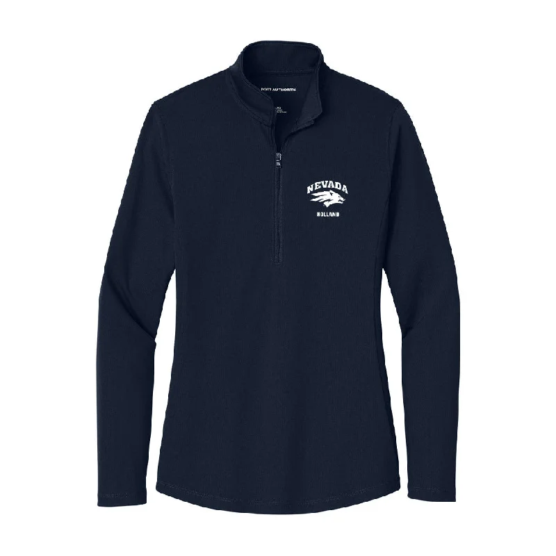 Nevada - NCAA Women's Track & Field : Misa Holland - Women's Lightweight Quarter Zip Jacket Rayon Jacket Velvet Jacket Corduroy Jacket