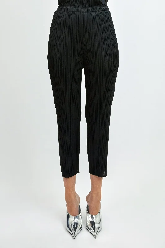 Pleats Please Issey Miyake SS24 Basics Trousers in Black Trousers New Arrival