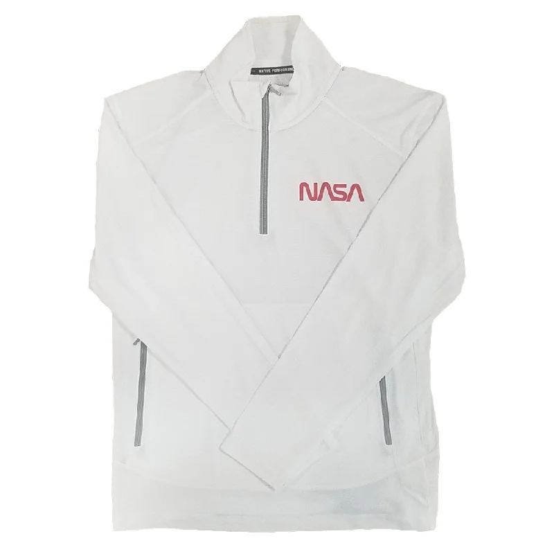 NASA 3/4 Zip Pullover Cap Sleeve Casual