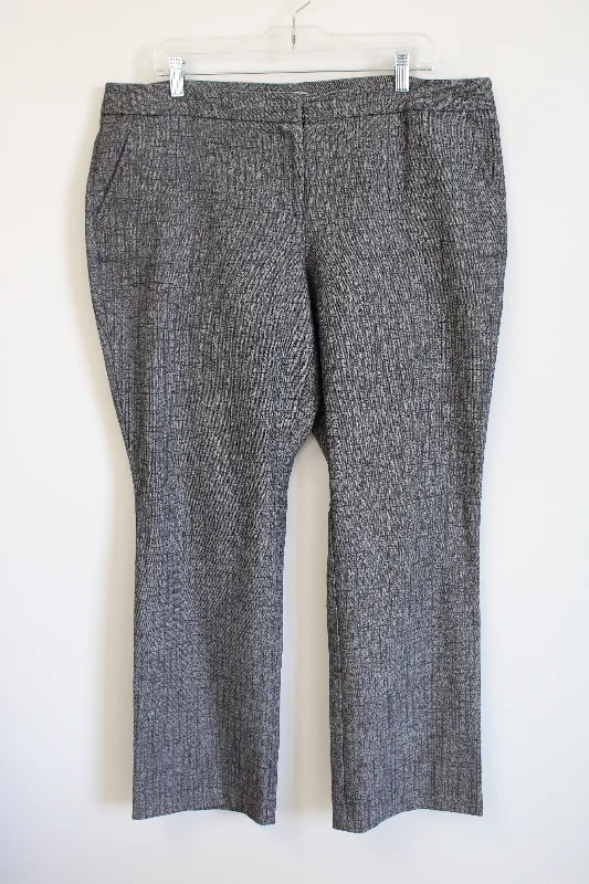 New York & Co. Gray Plaid Trouser Pant | 16 Trousers Tapered Slim Fit