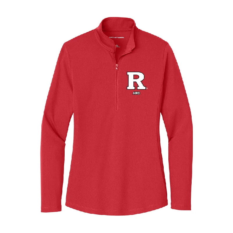 Rutgers - NCAA Women's Gymnastics : Elia Aird - Women's Lightweight Quarter Zip Jacket Striped Jacket Polka Dot Jacket Floral Jacket