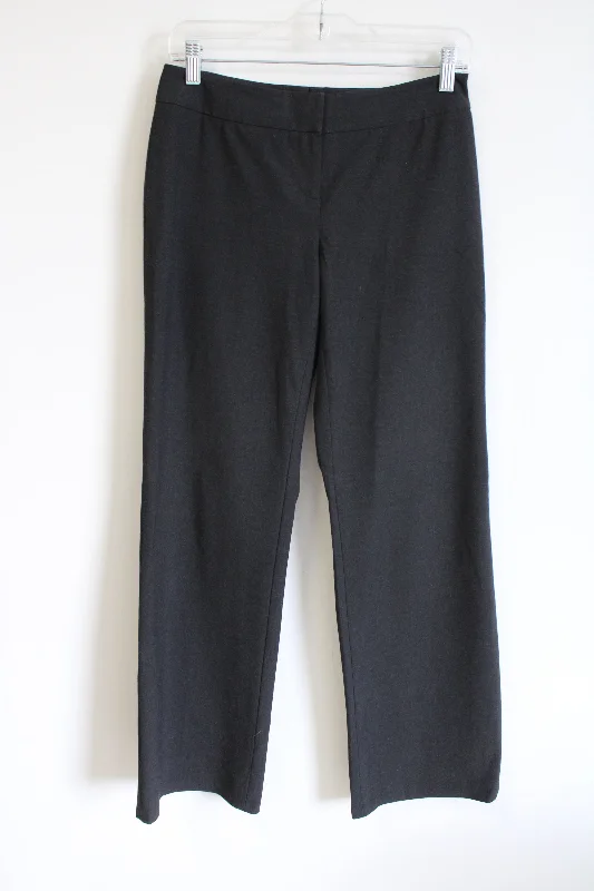 Halogen Taylor Fit Gray Straight Leg Trouser Pant | 2 Petite Trousers Brand Named