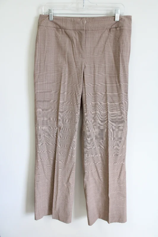 Apt. 9 Maxwell Tan & Red Striped Stretch Trouser Pants | 10 Trousers Evening Elegant