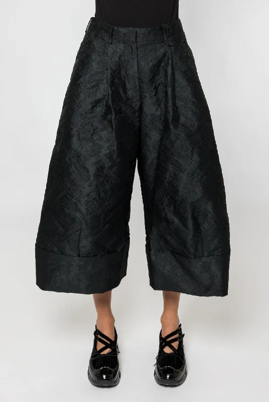 Simone Rocha Sculpted Cropped Wide Leg Trousers Trousers Handmade Artisanal