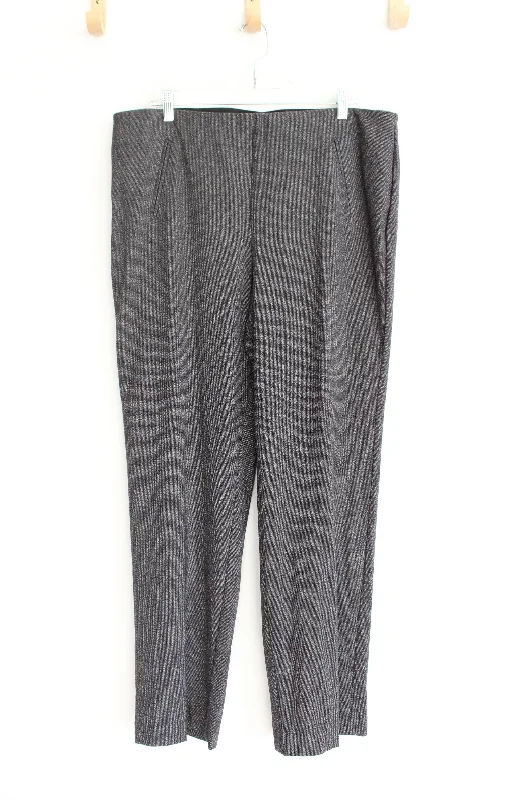 Briggs Black & Gray Patterned Trouser Pants | 16 Trousers Winter Warm