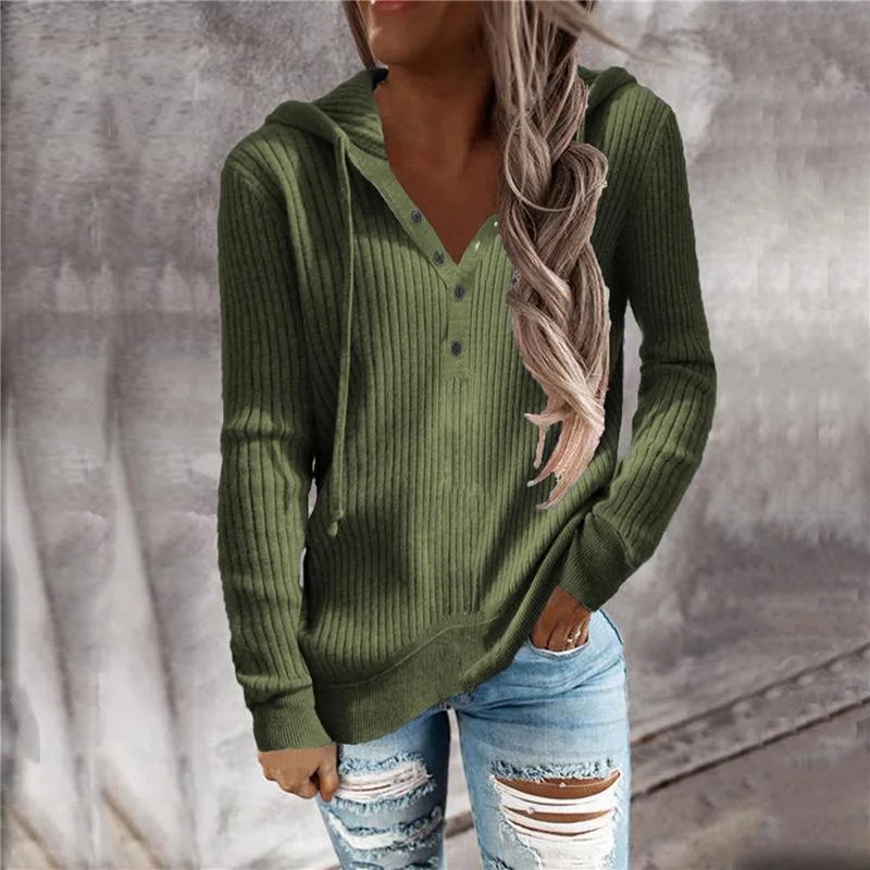 Women Casual Knitting  V Neck Hoodies Sweaters Wool Sweater Cotton Sweater Cashmere Sweater