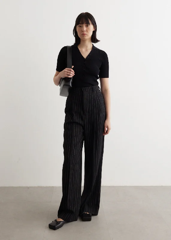 High Waist Large Trousers Trousers Pleated Formal