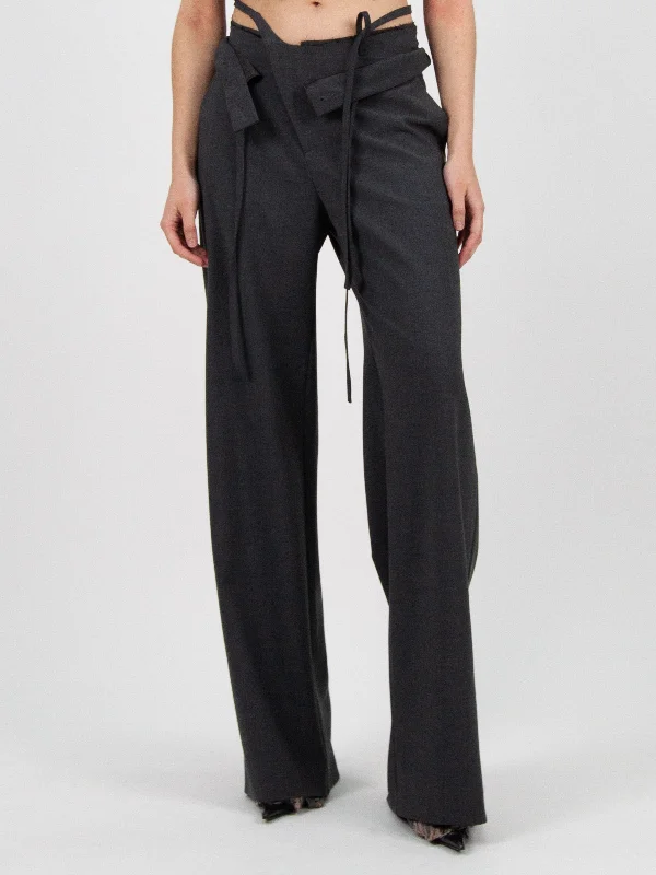 Ottolinger Double Fold Suit Trousers 'Anthracite' Chinos Cotton Straight Leg