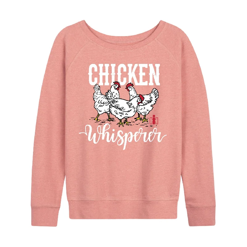 Chicken Whisperer Womens French Terry Pullover Over Sleeve Pullover