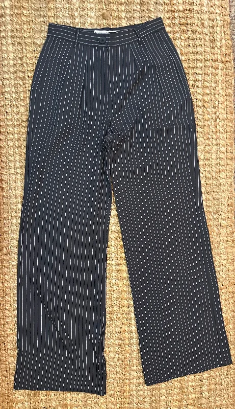 Dark Gray Pinstripe Trouser Pant Trousers Evening Elegant