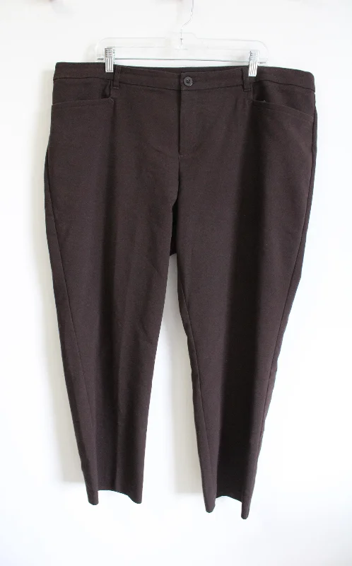 CJ Banks Brown Trouser Pants | 20W Trousers Running Lightweight