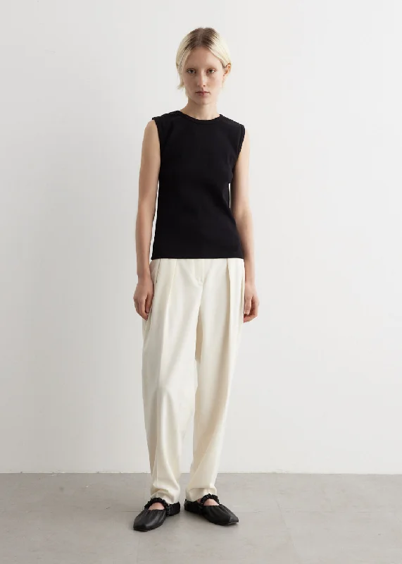 Double Pleat Tailored Trousers Trousers Party Sparkling