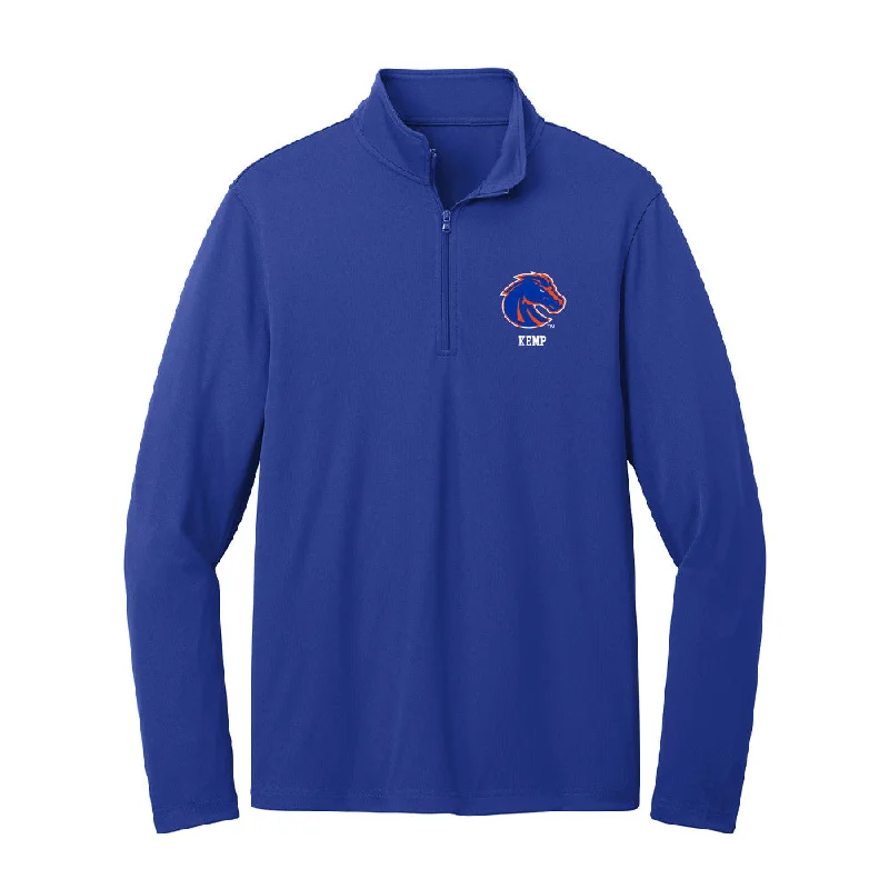 Boise State - NCAA Women's Gymnastics : Bridget Kemp - Lightweight Quarter Zip Jacket Lace Jacket Ribbed Jacket Sequined Jacket